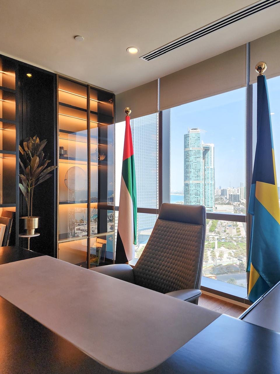 Bahamas Embassy - Office interior design makeover | Completed | Al Etihad Tower - Abu Dhabi 